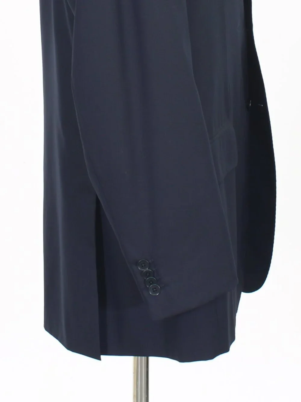 ISAIA 46R Navy Blazer Sport Coat Jacket 3-Button Herringbone Y427